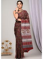 Cotton Multi Colour Casual Wear Printed Saree